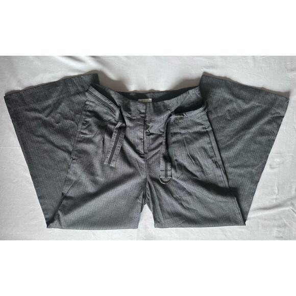 Robin Howe Women’s Gray Wool Blend Wide-leg Herringbone dress pants- size 12 - Picture 2 of 8
